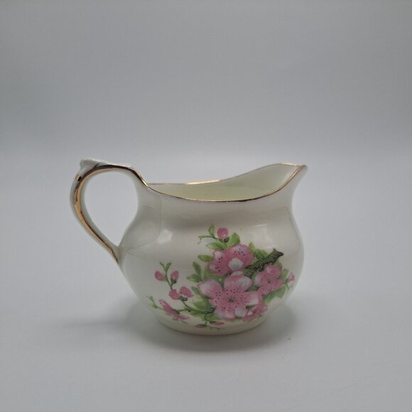 Royal Sutherland English Bone China Creamer Peach Blossom Floral - Picture 7 of 11